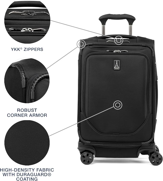 Travelpro Crew Classic Lightweight Softside Expandable Carry on Luggage - Image 5