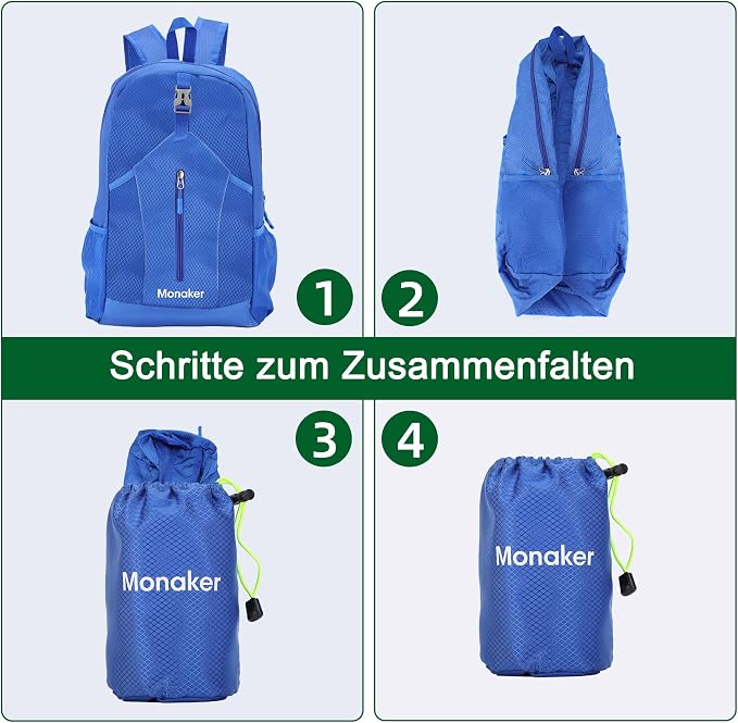 Ultralight 20L Foldable Backpack, Compact to Palm-Sized, Travel & Daily Use - Image 3