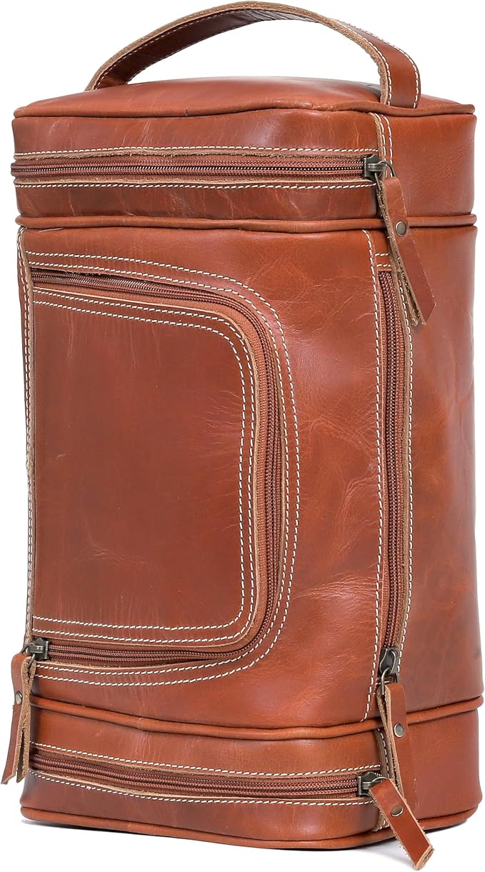 VC VINTAGE COUTURE Leather Toiletry Bag - Image 8