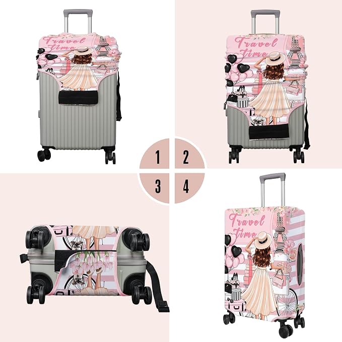 Travel Luggage Cover Suitcase Protector Fits 18-32 Inch Wheel Covers - Image 3