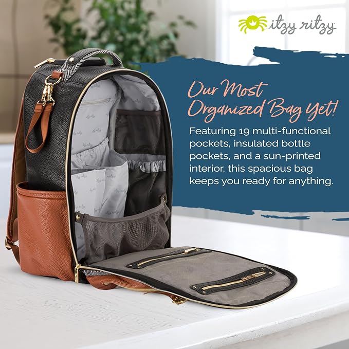 Itzy Ritzy Diaper Bag Backpack – Large Capacity Boss Plus Baby Backpack Diaper - Image 3