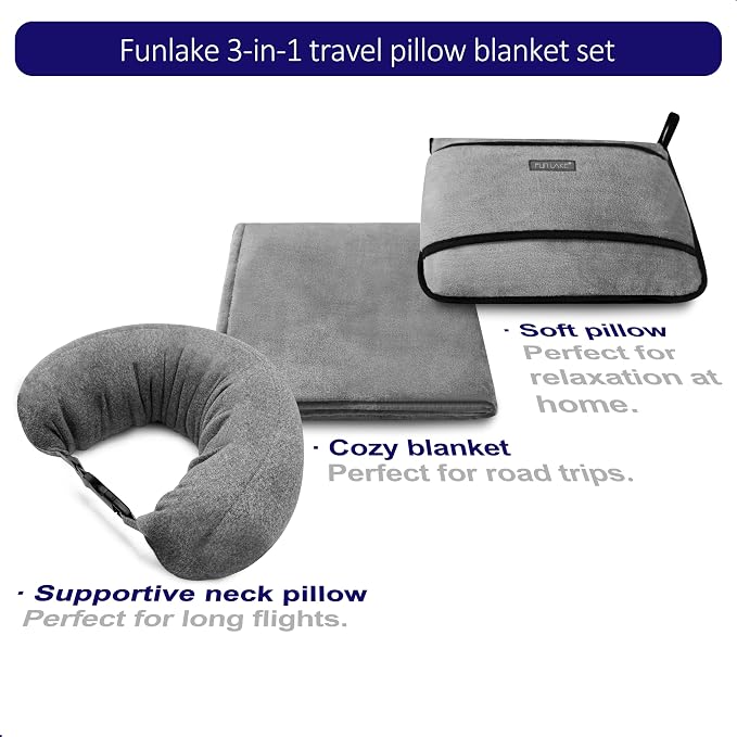 3-in-1 Travel Pillow Blanket Set - Image 2
