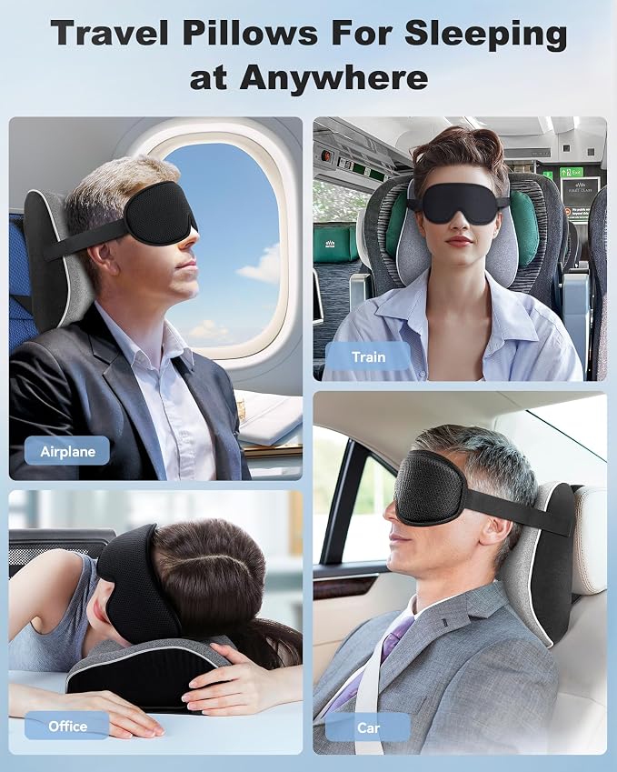 JefDiee Travel Pillows for Airplanes, Travel Pillow - Image 7