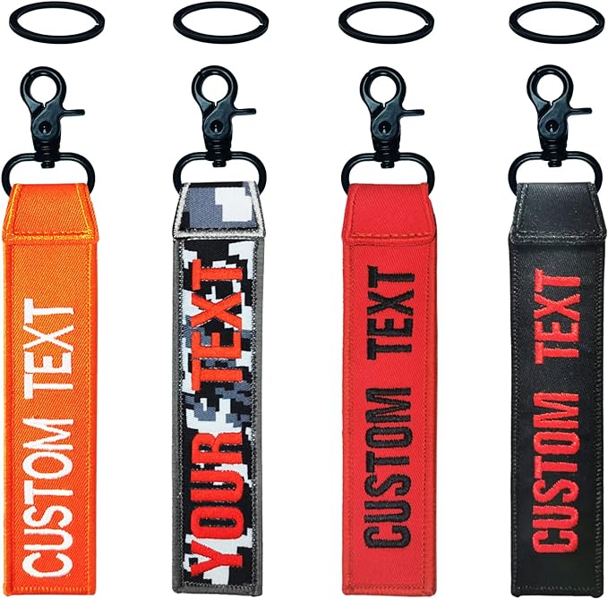 Custom Luggage Tags, Custom Personalized Luggage tag Name, Embroidery Key Ring by Unknown
