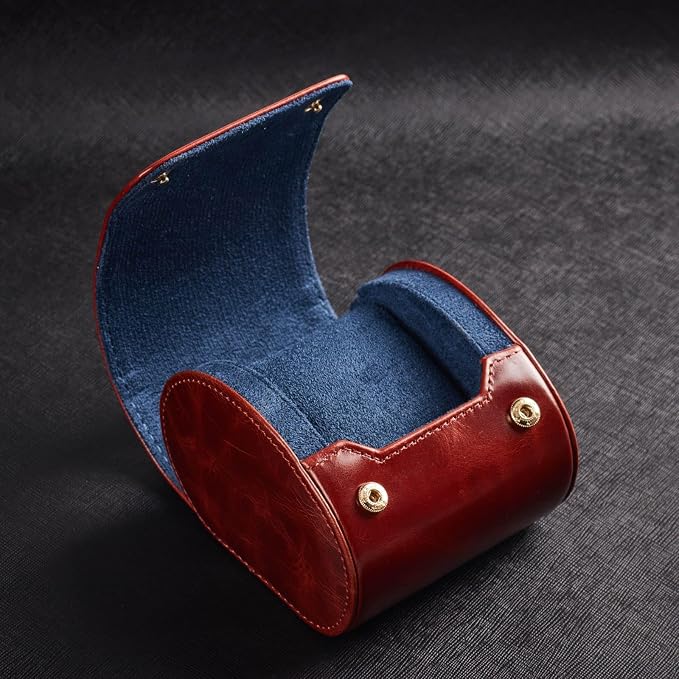 Genuine Napa Leather Watch Roll Travel Case - Image 5