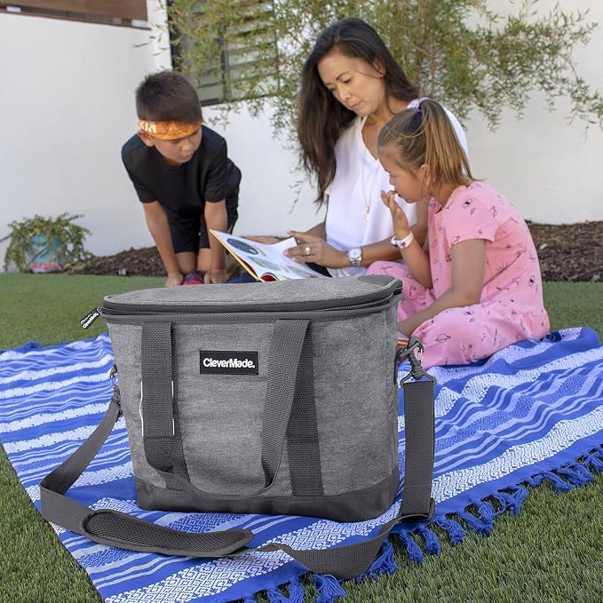 CleverMade Collapsible Insulated Cooler Bag – Leakproof Soft Folding Cooler - Image 8