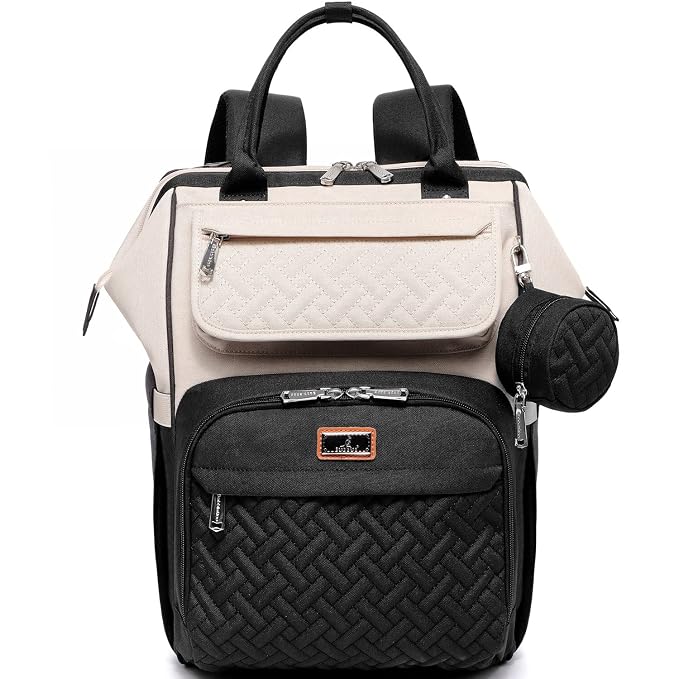 BabbleRoo Diaper Bag Backpack, Stroller Straps & Pacifier Case, Unisex Stylish by BabbleRoo