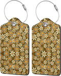 Flowers Leather Luggage Tag by Ovitssrk
