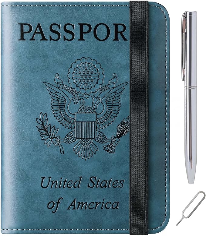 Passport Holder Cover Wallet Travel Essentials Leather Rfid Blocking Case by LOHASLIFE