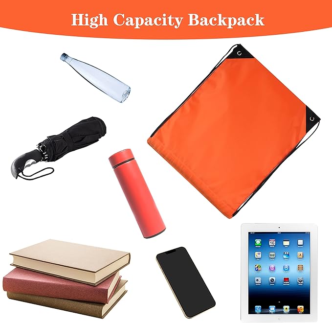 120 Pieces Drawstring Backpack Bags Sports Sackpack Bulk Cinch Gym Bag - Image 4