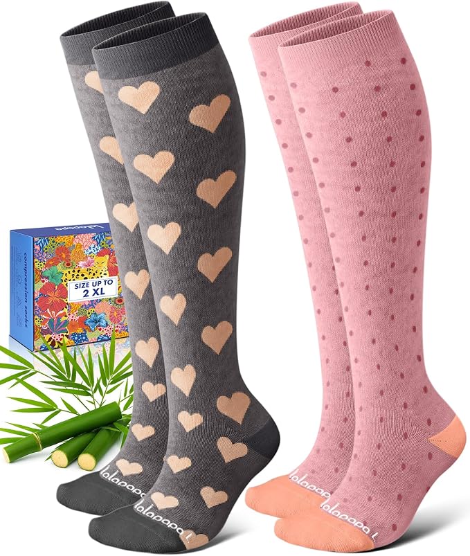 Bamboo Viscose Compression Socks by Lalapapa