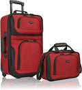 U.S. Traveler Rio Fabric Expandable Carry-on Luggage, Rolling Suitcase by USTraveler