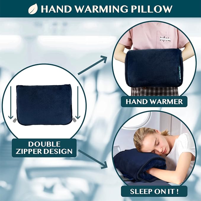 PAVILIA Travel Blanket Pillow, Soft Airplane Blanket 2-IN-1 Combo Set, Plane - Image 4