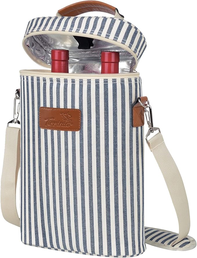 Tirrinia 2 Bottle Insulated Wine Tote Carrier by Tirrinia