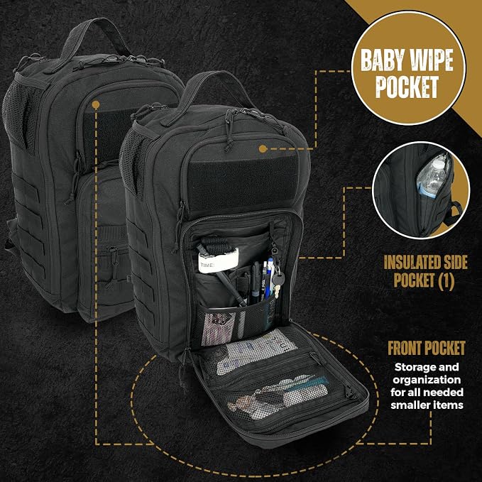 HighSpeedDaddy - Baby Diaper Backpack, Military-Grade, Waterproof, Compact Baby - Image 2