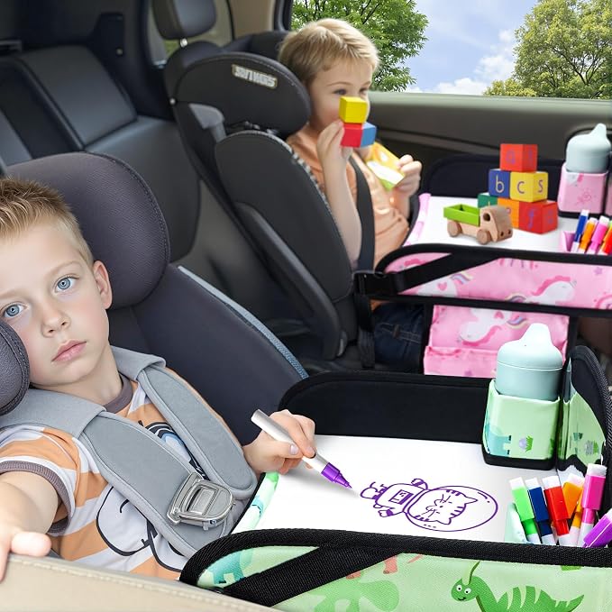 2PCS Kids Travel Tray, Car Seat Tray - Image 2