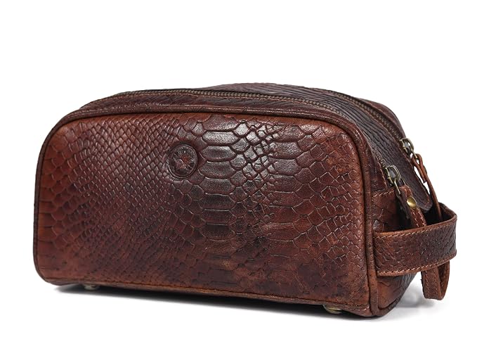 10" Premium Leather Toiletry Travel Pouch by AARONLEATHERGOODS%C2%AE