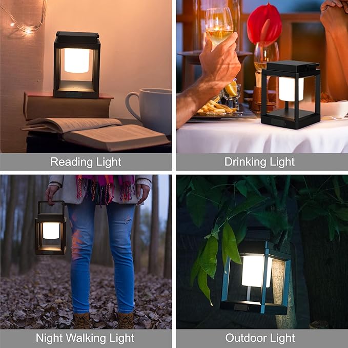 LETRY Outdoor Table Lamp, Brightness LED Nightstand Lantern, Portable - Image 5