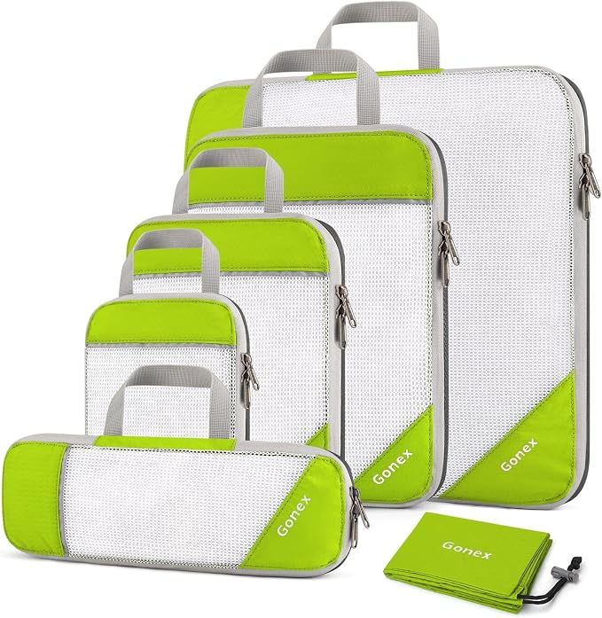 Compression Packing Cubes, Gonex Extensible Storage Mesh Bags Organizers by Gonex