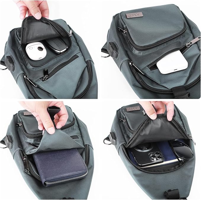 AMJ Crossbody Sling Bag Men Women, Casual Shoulder Backpack, Chest Daypack - Image 5