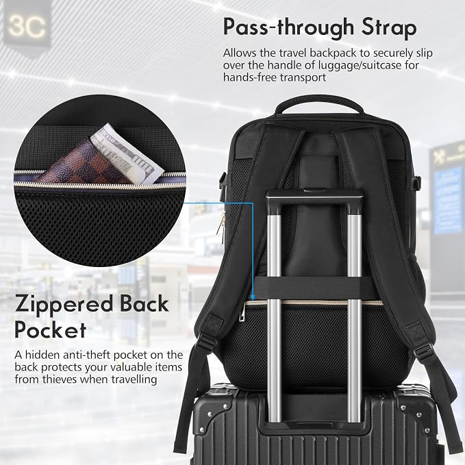 MOMUVO Travel Backpack for Women, Carry On Backpack Airline Approved - Image 6