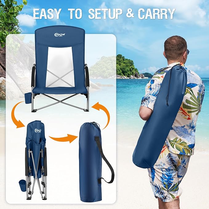 PORTAL Beach Chairs for Adults Camping Low Lightweight Portable Chair - Image 6