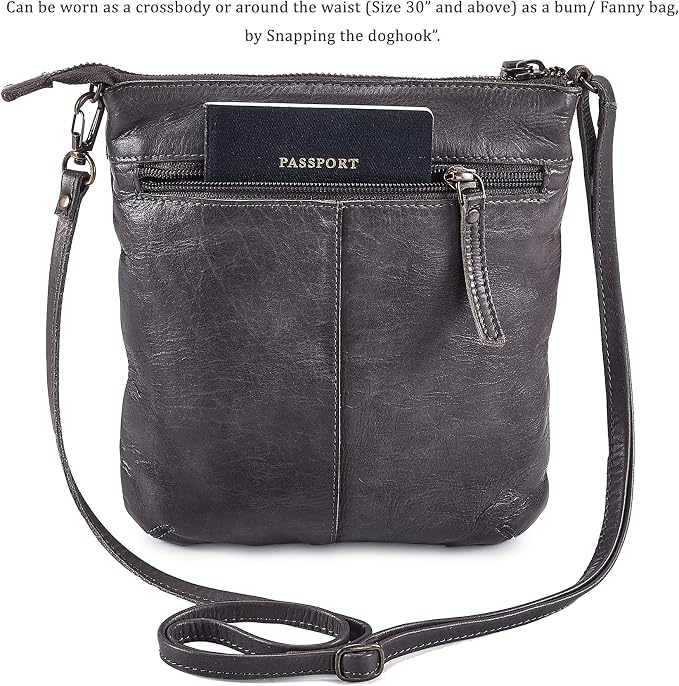 Crossbody Sling Bag for Women Small Real Leather Purse Vintage Travel Crossover - Image 6