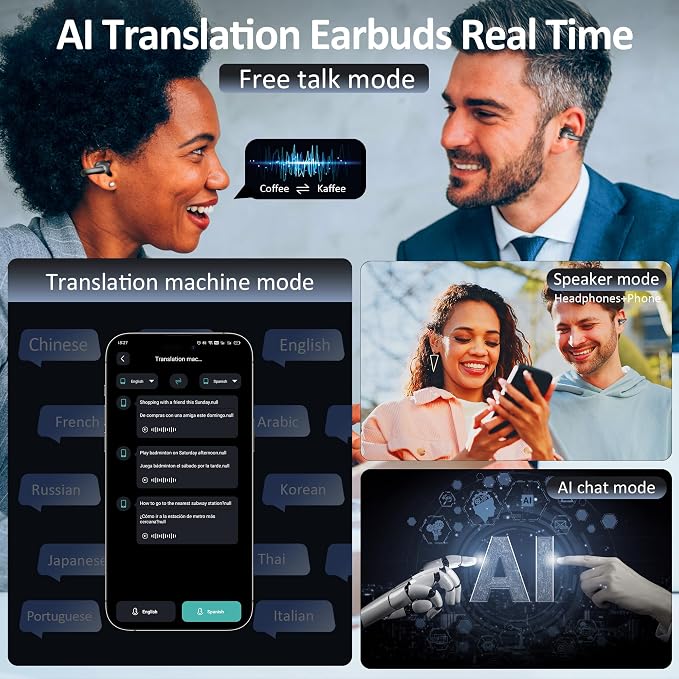 AI Language Translation Earbuds Real Time, IAMJOY Language Translator Earbuds - Image 4