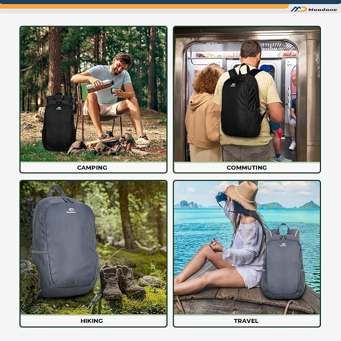 Lightweight Packable Backpack 30L, Light Foldable Backpacks Compact Folding - Image 6
