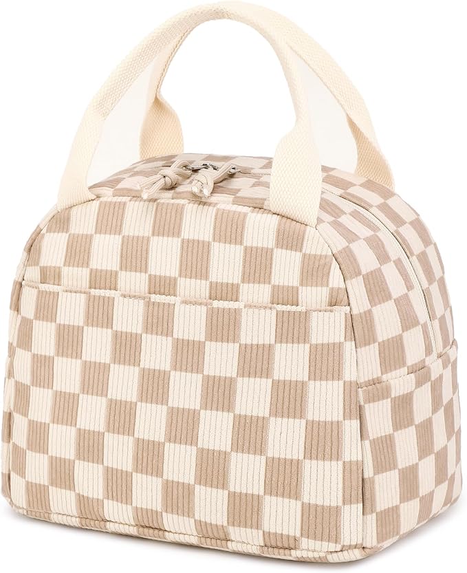 Bluboon Lunch Bag for Women Men Cute Corduroy Lunch Tote Bags Reusable by BLUBOON