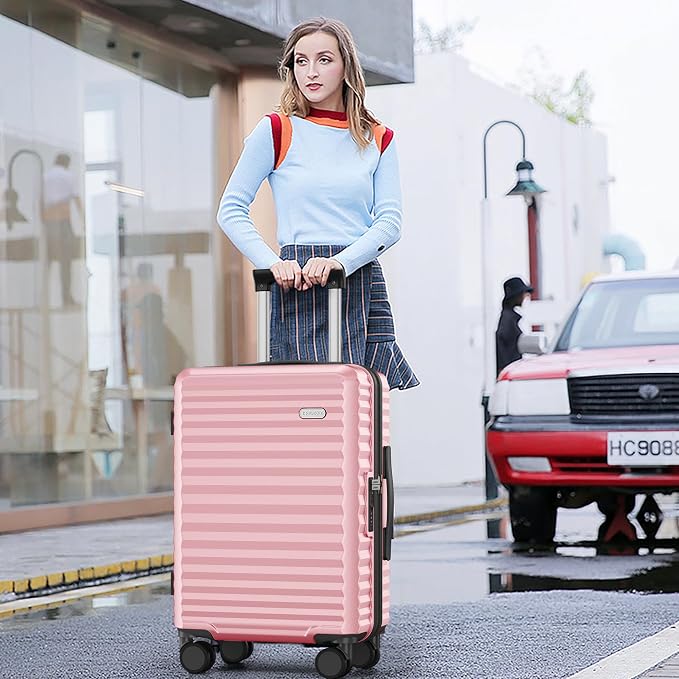 SHOWKOO Suitcase Hardside Expandable Luggage Set, Suitcase - Image 2