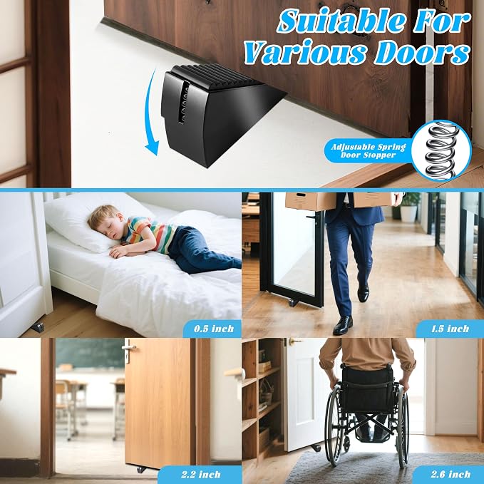 Large Heavy Duty Door Stoppers, Premium Spring Door Stopper - Image 6