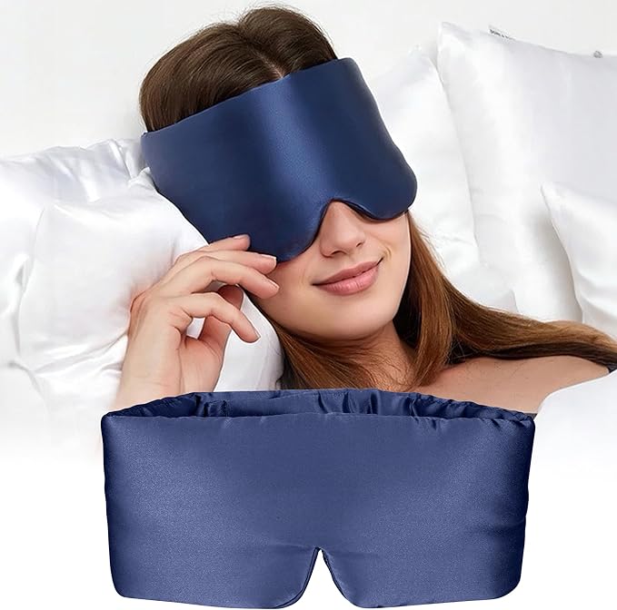 Silk Sleep Mask for Women and Men, Side Sleeper, 22 Momme Pure Mulberry Silk by Unknown