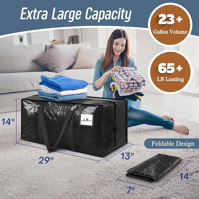 6 Pack Extra Heavy Duty Large Moving Bags - Image 3