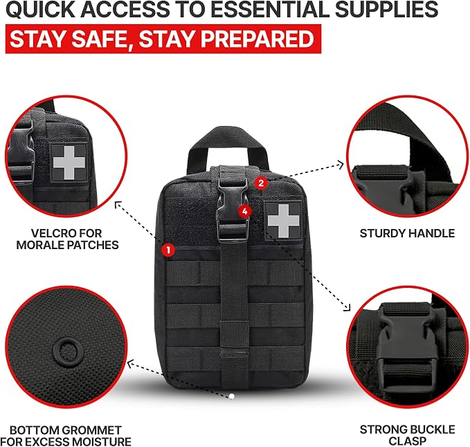 MOLLE Rip Away EMT First Aid IFAK Pouch Medical Empty Bag - Image 3