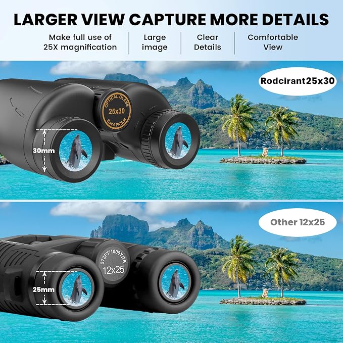 25x30 Professional Large Eyepiece Binoculars - Image 3