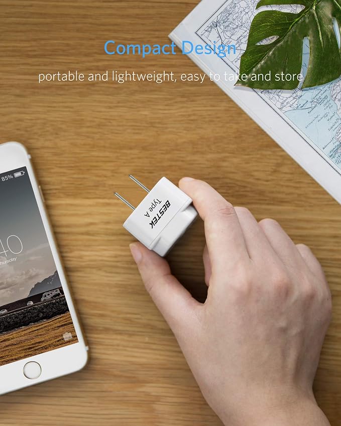 BESTEK Japan Travel Plug Adapter, Grounded Universal Type A Plug Adapter JP to - Image 4