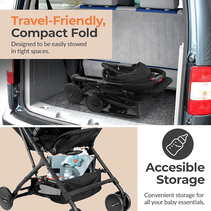 Jovial Lightweight Baby Stroller, Folding Travel Stroller - Image 4