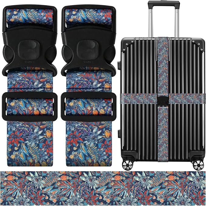Luggage Straps for Suitcases, Travel Adjustable Belt by ZHOMA