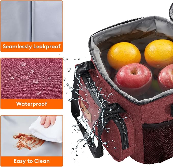 Lifewit Medium Lunch Bag Insulated Lunch Box Soft Cooler Cooling Tote - Image 4