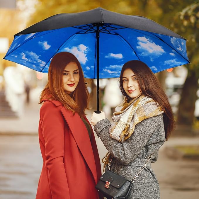 LLanxiry Compact Travel Umbrella, Mini Windproof Umbrellas - Image 5