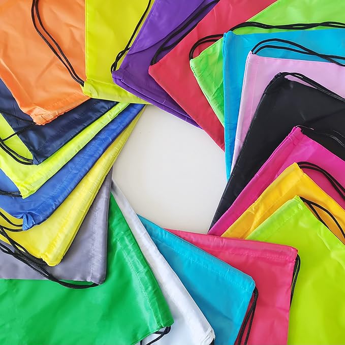 120 Pieces Drawstring Backpack Bags Sports Sackpack Bulk Cinch Gym Bag - Image 5