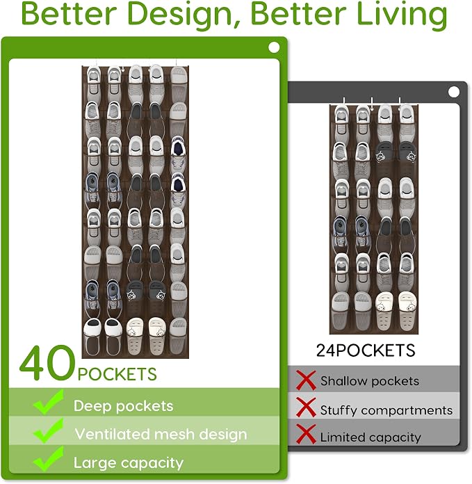 Unjumbly Over the Door Shoe Organizer - Image 5