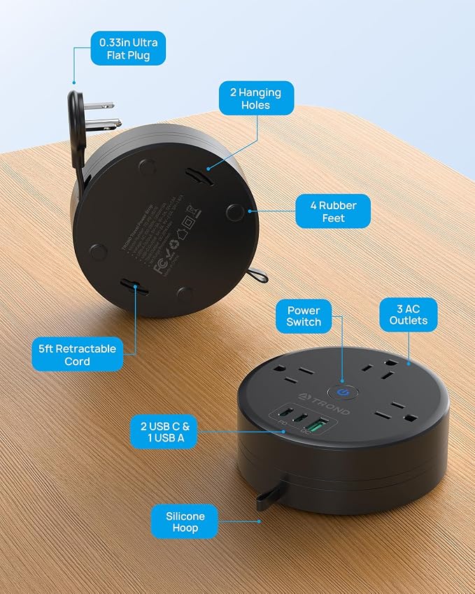 TROND 20W USB C Travel Power Strip - Image 7
