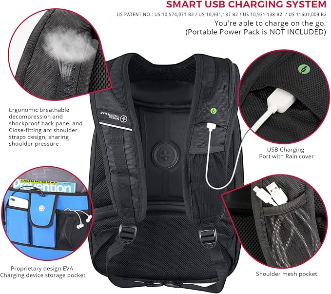 Swissdigital Design TSA Business Laptop Backpack - Image 5