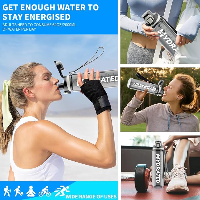 Water Bottle, 32 oz Motivational Water Bottles - Image 8