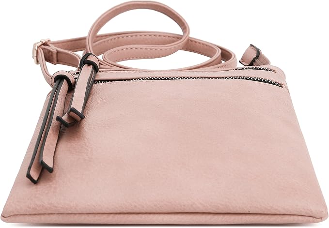 DELUXITY | Crossbody Purse Bag | Functional Multi Pocket Double Zipper Purse | - Image 4