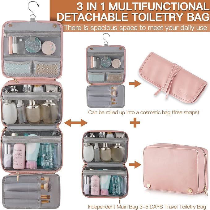 Elviros Hanging Travel Toiletry Bag - Image 4