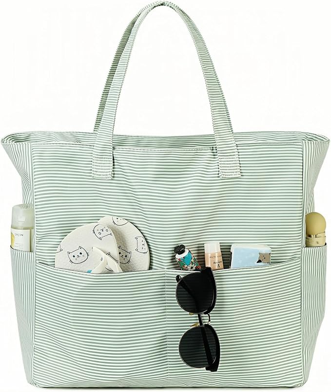 Beach Pool Bags Tote for Women Ladies Large Gym Tote Carry On Bag - Image 9