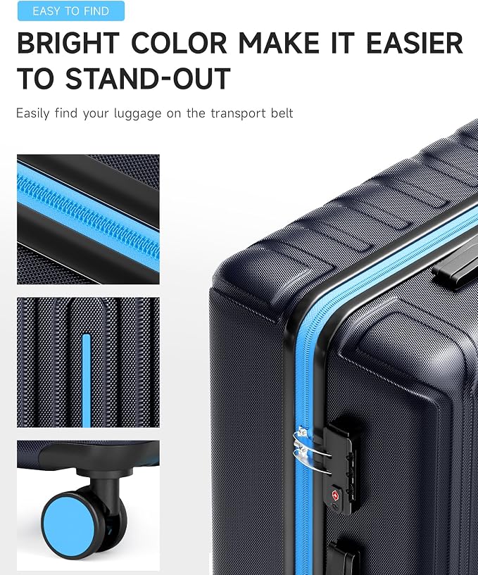 Luggage Sets 3 Piece Hardside Suitcase - Image 3